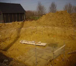 Bauunternehmen Hohentengen – Aushub der Baugrube für Fundament im Landkreis Sigmaringen