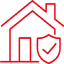 Haus und Schild Icon